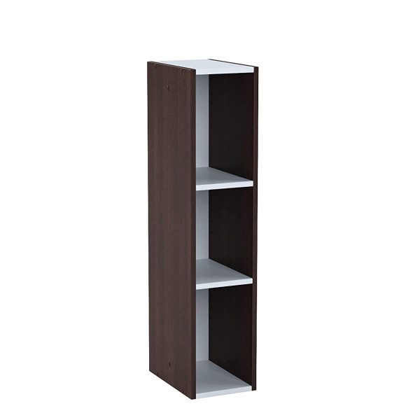 Iris Ohyama Open Shelf Rack Off-White Walnut Brown Width 20 x Height 90 cm UB-9020 Fashion