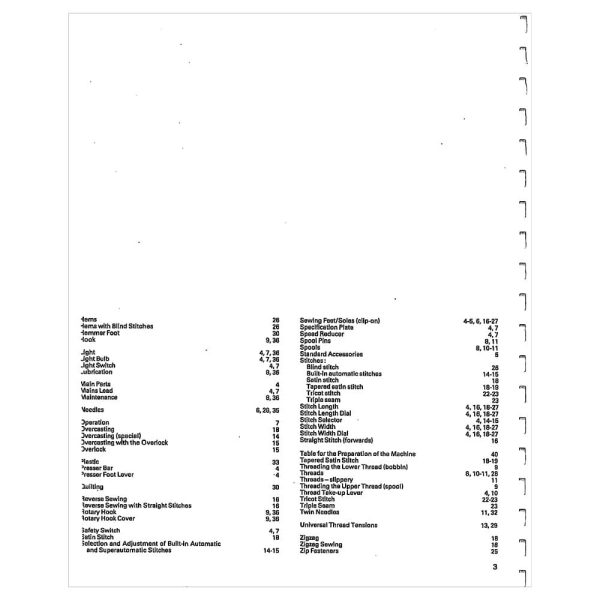 Elna Electronic 68 Instruction Manual For Cheap - Image 3