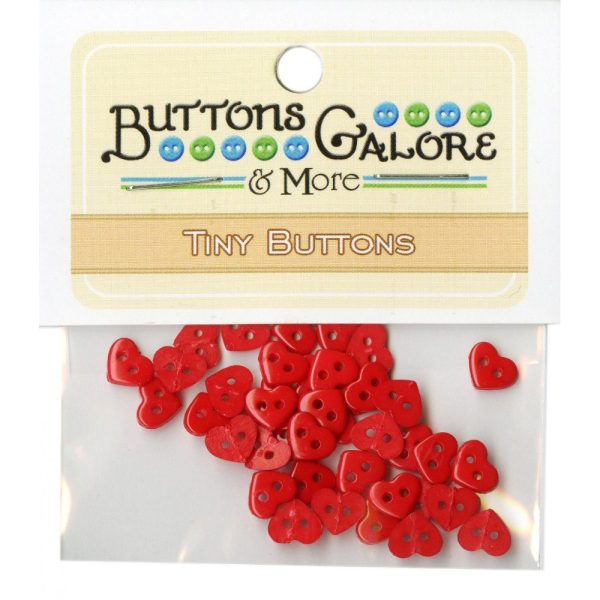 1 4in Tiny Heart Buttons Hot on Sale - Image 2